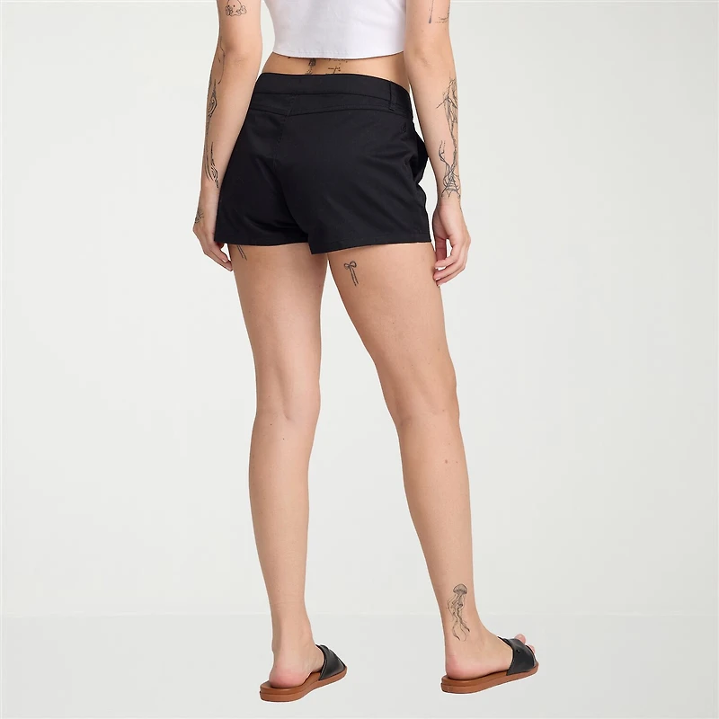 VOLCOM Juniors Womens Mid Rise Shortie Short