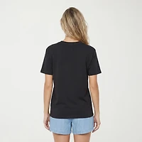 VOLCOM Womens Juniors Crew Neck Short Sleeve Regular Fit Graphic T-Shirt