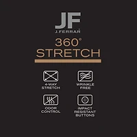 J. Ferrar 360 Stretch Performance Mens Slim Fit Fabric Long Sleeve Dress Shirt