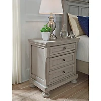Signature Design by Ashley Lettner 29" 2-Drawer Nightstand in Light Gray