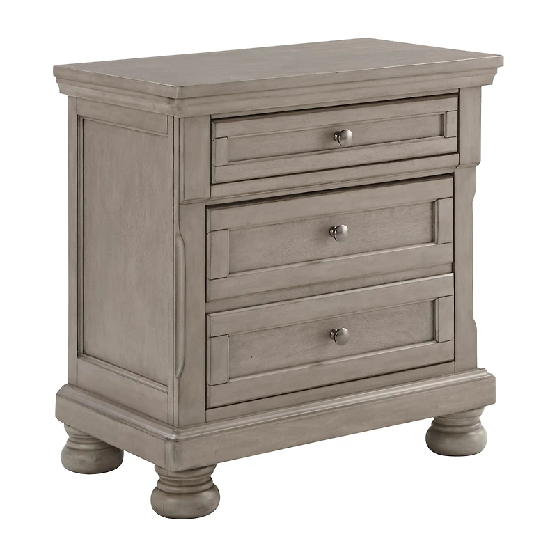 Signature Design by Ashley Lettner 29" 2-Drawer Nightstand in Light Gray