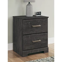 Signature Design by Ashley Belachime 2-Drawer Nightstand in Charcoal