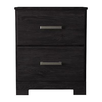 Signature Design by Ashley Belachime 2-Drawer Nightstand in Charcoal