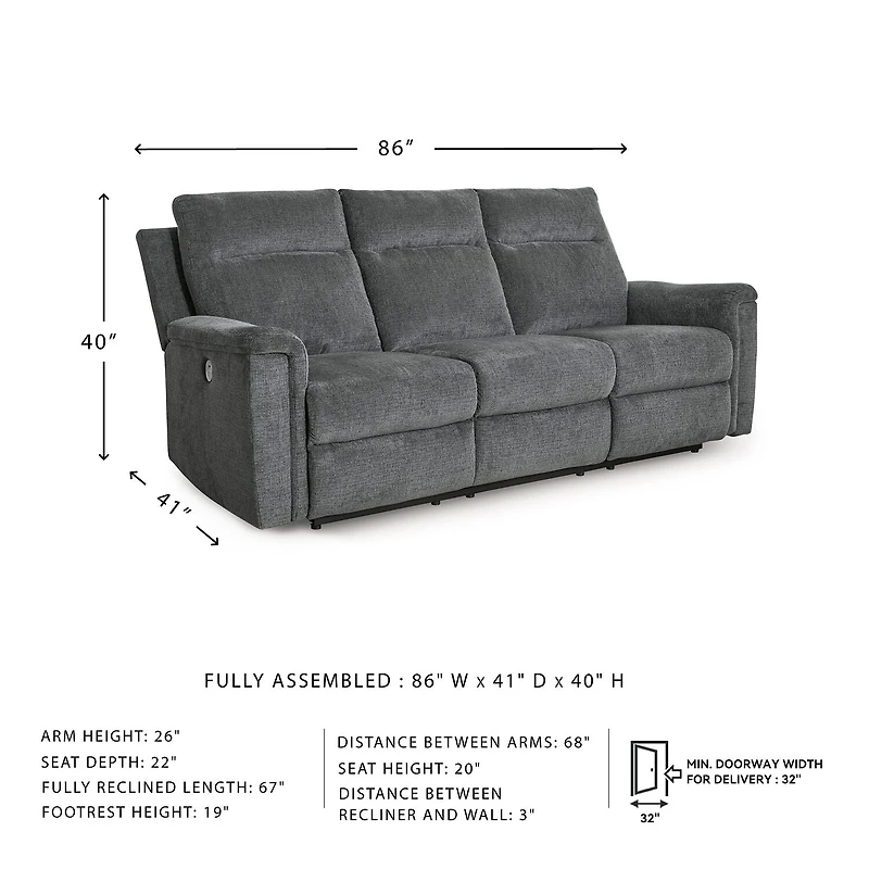 Signature Design By Ashley® Barnsana Power Reclining Sofa