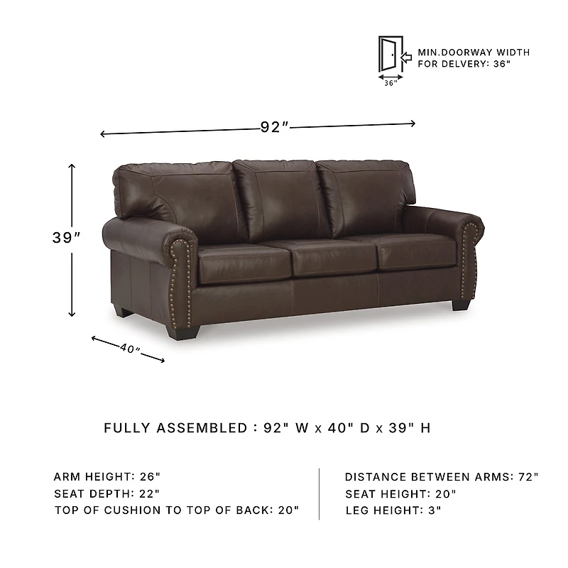 Signature Design By Ashley® Colleton Leather Sofa