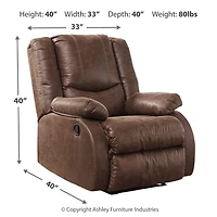 Signature Design by Ashley® Bladewood Roll-Arm Recliner