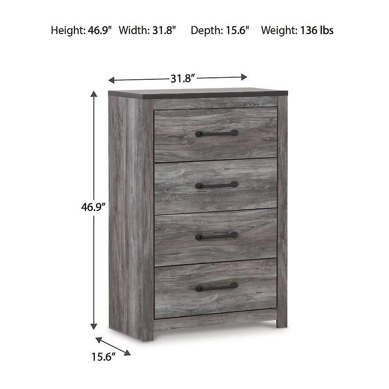 Signature Design by Ashley Bronyan 4-Drawer Chest in Dark Gray