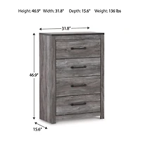 Signature Design by Ashley Bronyan 4-Drawer Chest in Dark Gray
