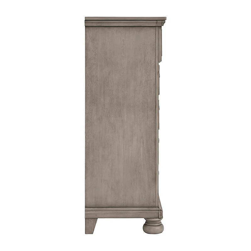 Signature Design by Ashley Lettner 5-Drawer Chest of Drawers in Light Gray