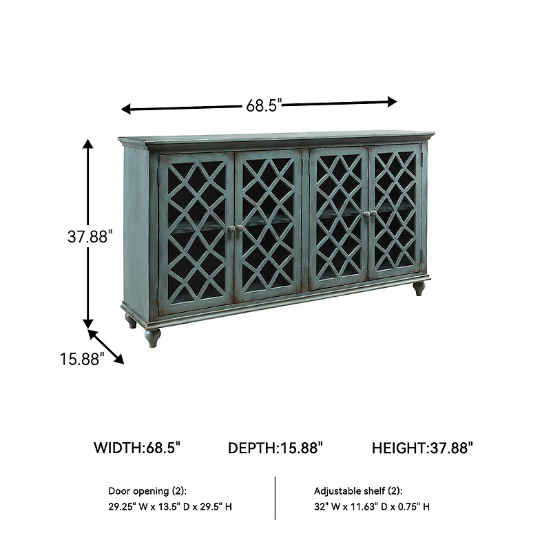 Signature Design by Ashley® Mirimyn Storage Accent Cabinet with Four Lattice Doors