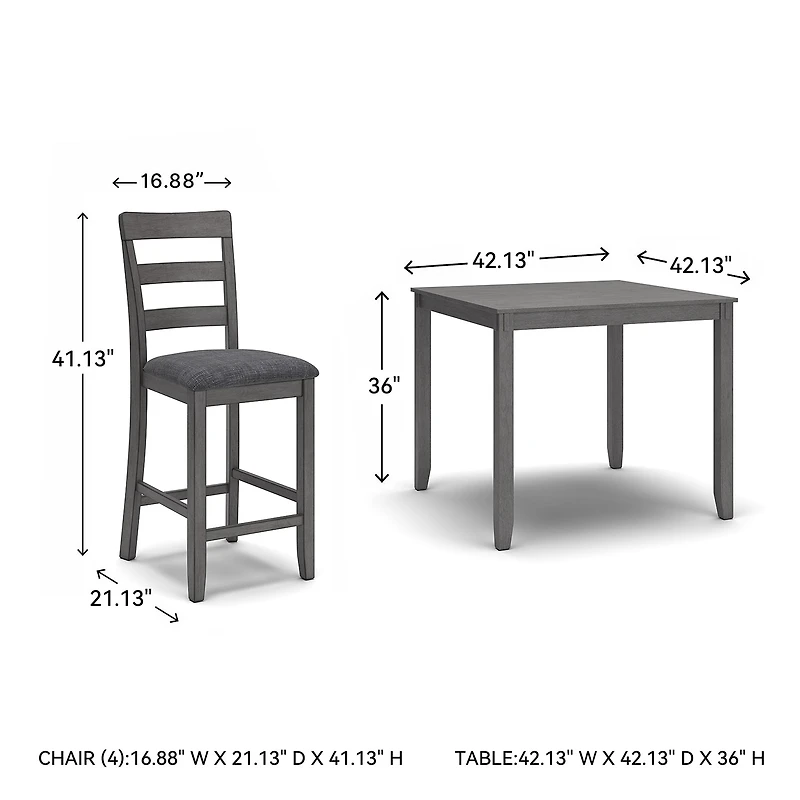 Signature Design by Ashley® Brisben 5-pc. Counter Height Square Dining Set