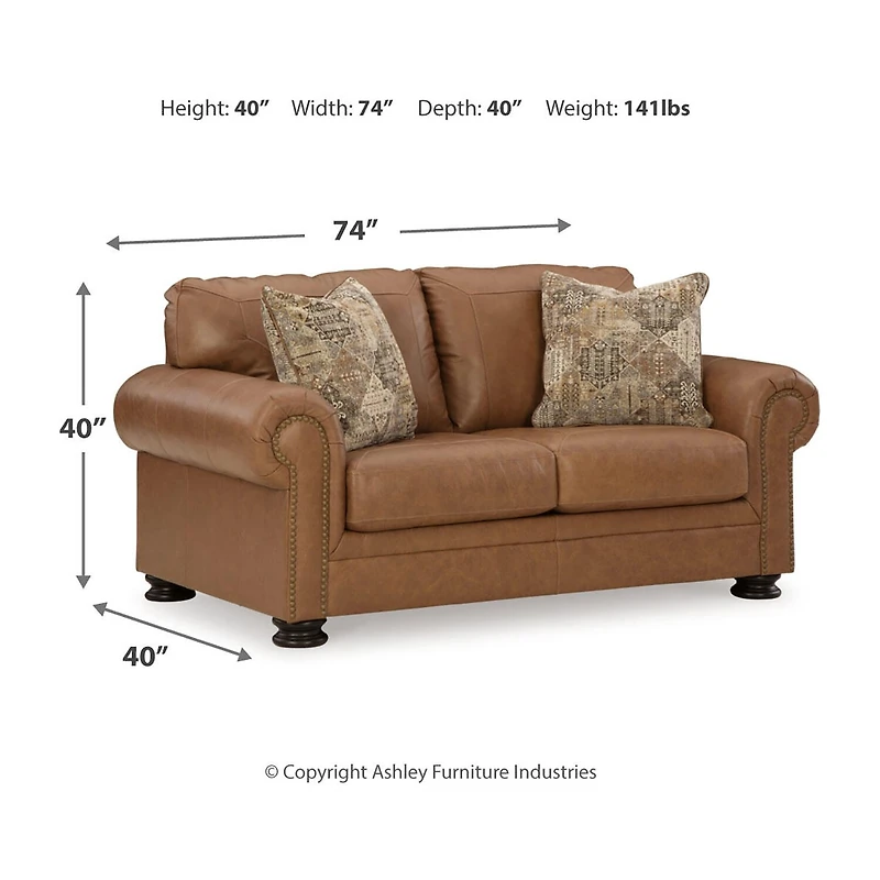 Signature Design By Ashley® Carianna Leather Loveseat