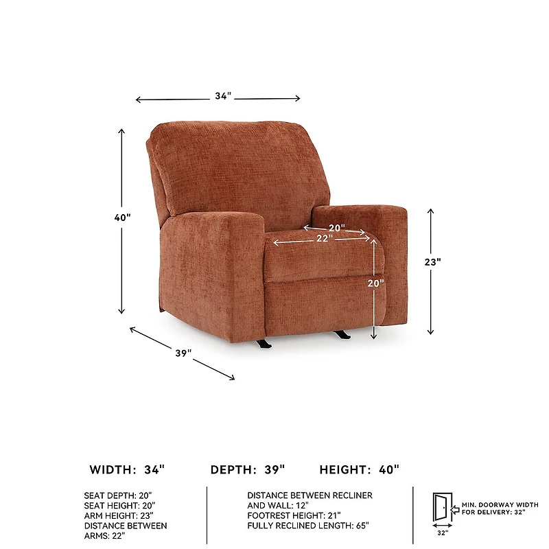 Signature Design by Ashley Aviemore Manual Recliner