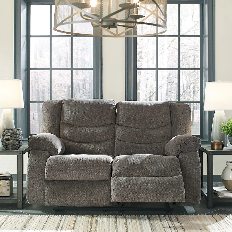 Signature Design by Ashley® Henderson Pad-Arm Reclining Loveseat