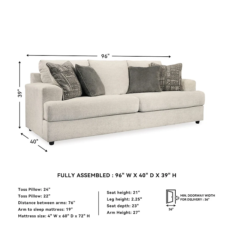 Signature Design by Ashley® Soletren Track-Arm Sleeper Sofa