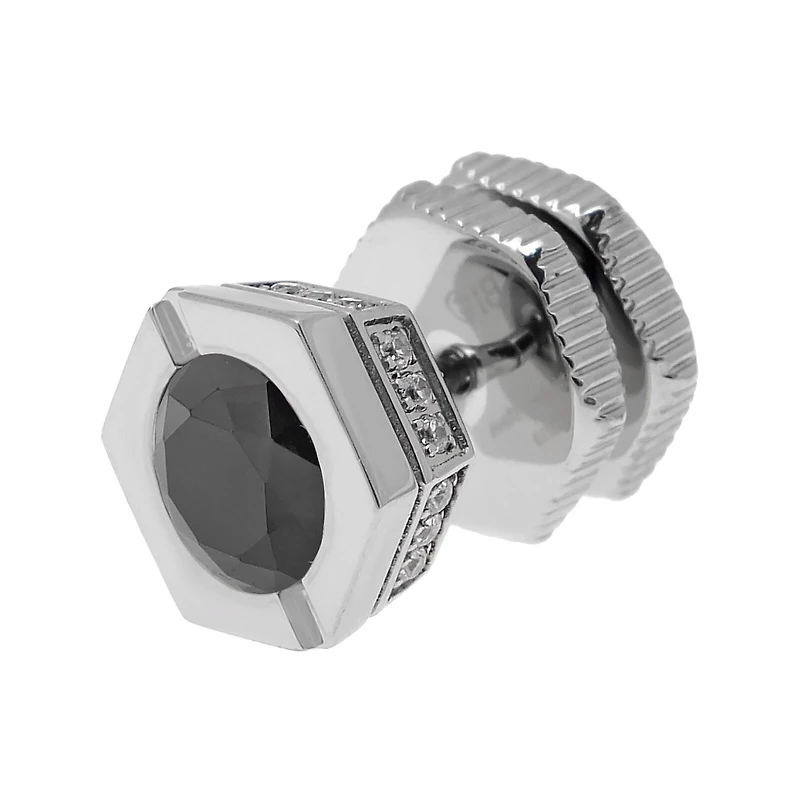 Mens Cubic Zirconia Stainless Steel Stud Earring