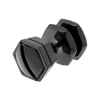 Mens Stainless Steel & Black IP Stud Earring