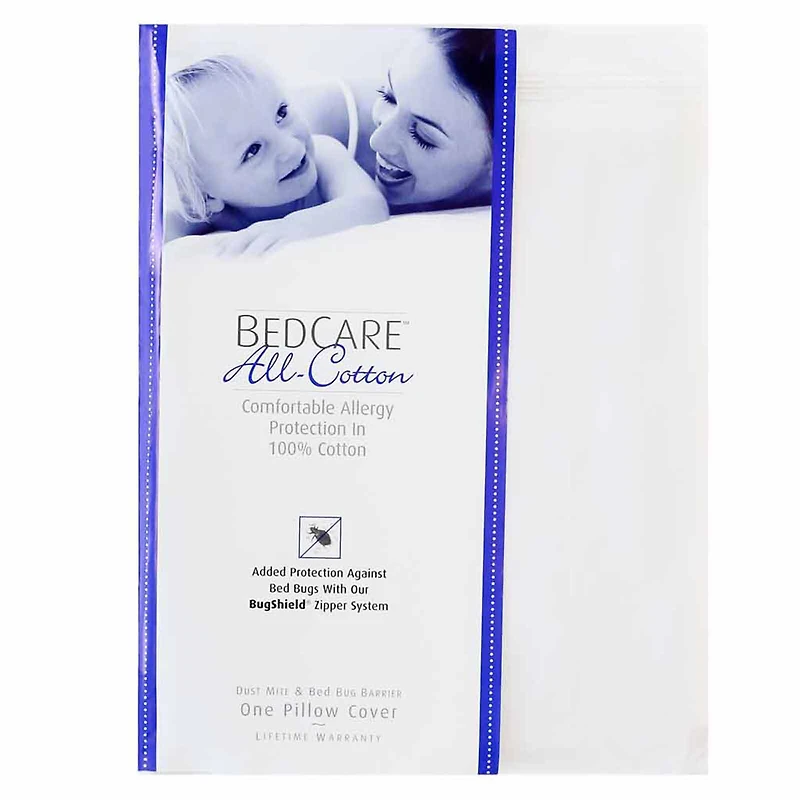 BedCare All Cotton Allergy and Bed Bug Proof Pillow Cover