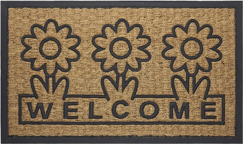 Achim Welcome Daisies Coir 18"X30" Doormat