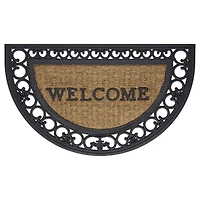 Achim Welcome Fleur De Lis Coir 18"X30" Wedge Doormat