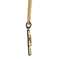 Mens Stainless Steel Cross 24 Inch Pendant Necklace
