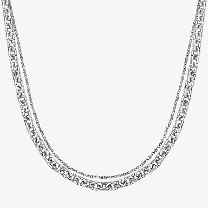 Mens Stainless Steel 22 Inch Link Chain Necklace