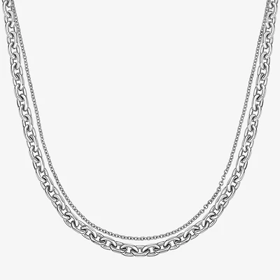Mens Stainless Steel 22 Inch Link Chain Necklace