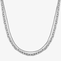 Mens Stainless Steel 22 Inch Link Chain Necklace