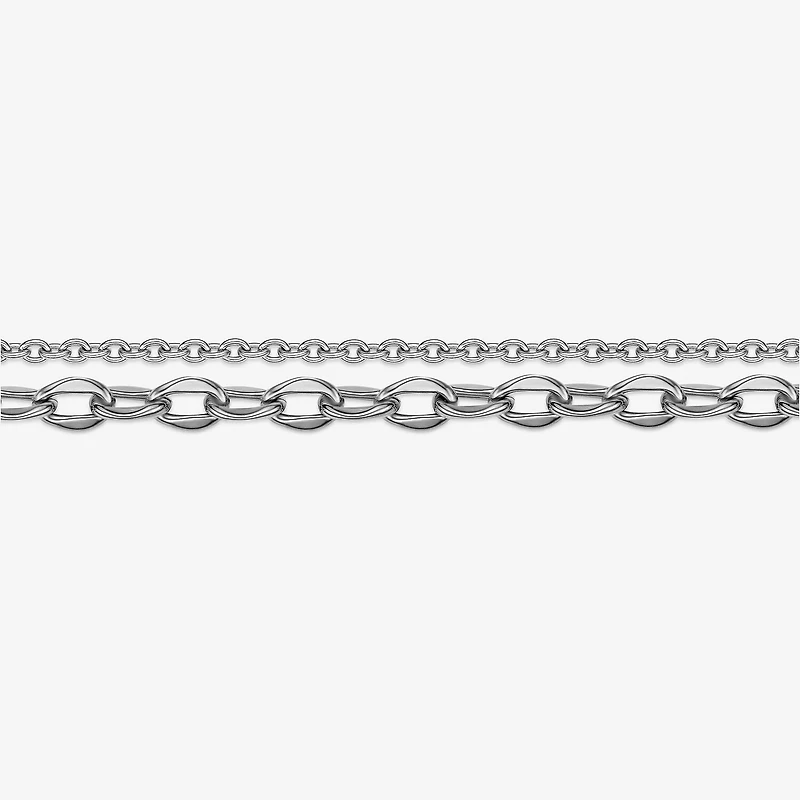 Mens Stainless Steel 22 Inch Link Chain Necklace