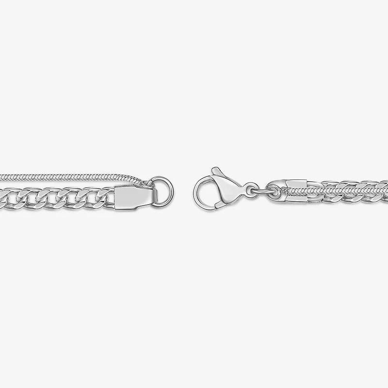Mens Stainless Steel Inch Wheat Chain Necklace