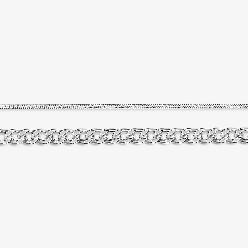 Mens Stainless Steel Inch Wheat Chain Necklace