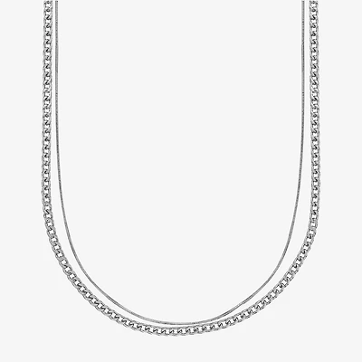 Mens Stainless Steel Inch Wheat Chain Necklace