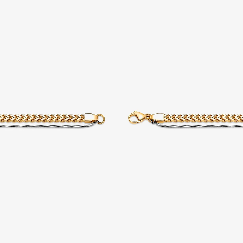 Mens Stainless Steel 22 Inch Wheat Chain Necklace