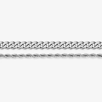 Mens Stainless Steel 2-pc. Necklace Set