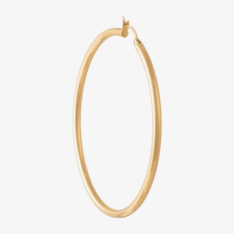 Womens 14K Gold Over Silver Sterling Silver 65mm Hoop Earrings