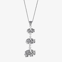 Bali Inspired Womens Sterling Silver 16 Inch Pendant Necklace