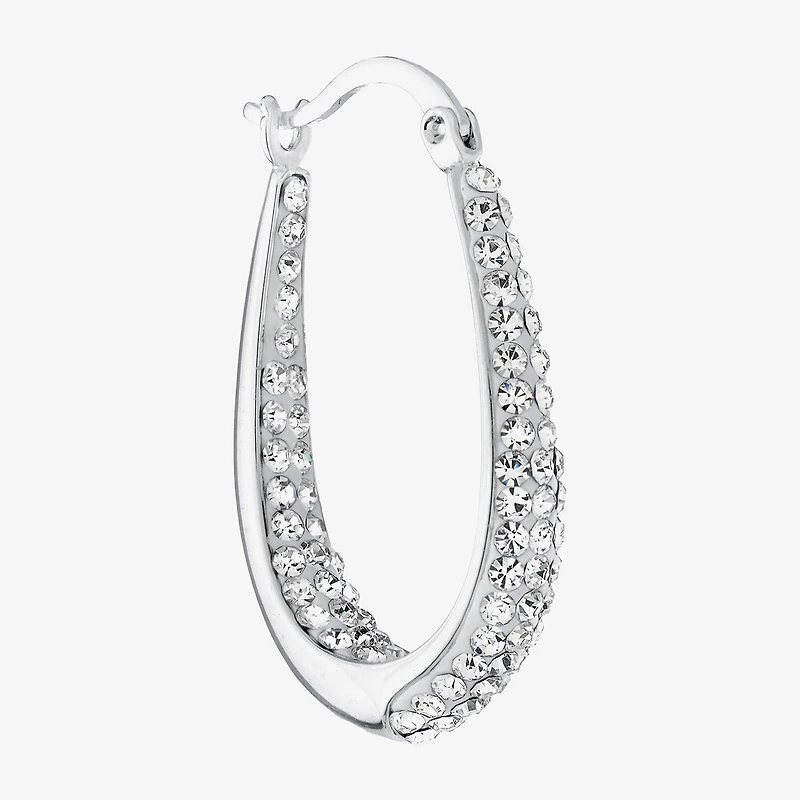 Sterling Silver Crystal Inside-Out Hoop Earrings