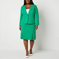 Black Label by Evan-Picone Womens Plus Suit Skirt