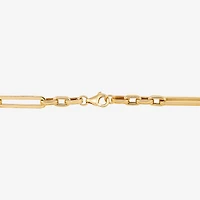 Gold Addiction Womens 14K Gold Hollow Figaro Chain Bracelet