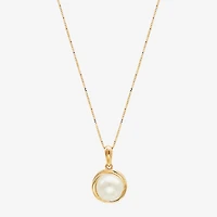 Certified Sofia™ Cultured Freshwater Pearl 10K Gold Knot Pendant