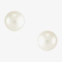 Certified Sofia™ 10K Gold 8-8.5mm Cultured Freshwater Pearl Stud Earrings