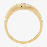 Mens Diamond-Accent Band 10K Gold