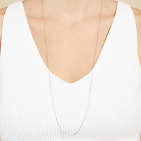 Silver Reflections Pure Over Brass 16-30" Chain Necklace