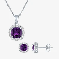 Gemstone Sterling Silver 2-pc. Jewelry Set