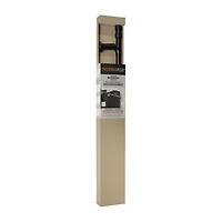 Thermaplus Black Double Cap Finial 1 IN Adjustable Curtain Rod