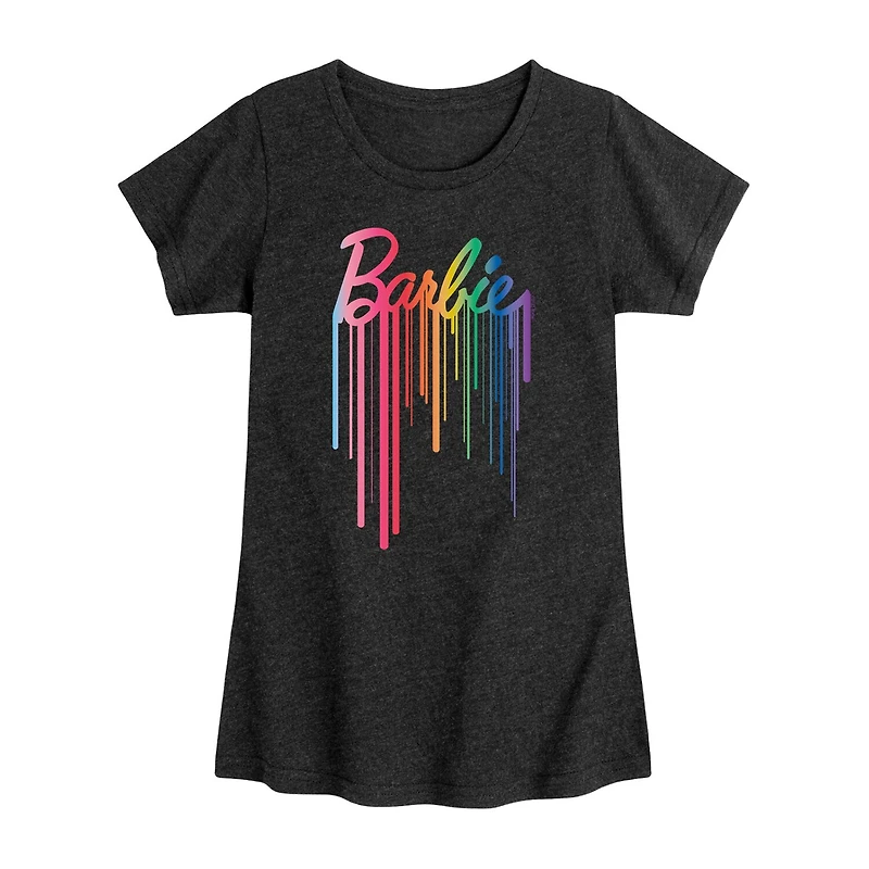 Big Kid Girls Round Neck Short Sleeve Classic Fit Barbie Graphic T-Shirt