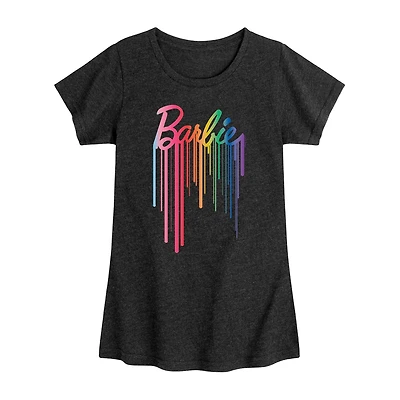 Big Kid Girls Round Neck Short Sleeve Classic Fit Barbie Graphic T-Shirt
