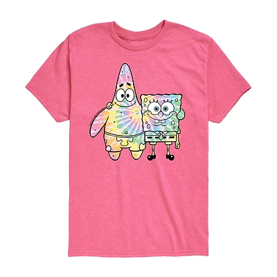 Big Kid Girls Crew Neck Short Sleeve Classic Fit Spongebob Graphic T-Shirt