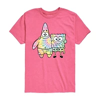 Big Kid Girls Crew Neck Short Sleeve Classic Fit Spongebob Graphic T-Shirt