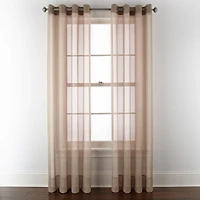Liz Claiborne Lisette Grommet Top Sheer Single Curtain Panel